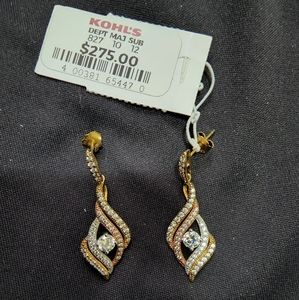 Elegant rg yg on SS earrings